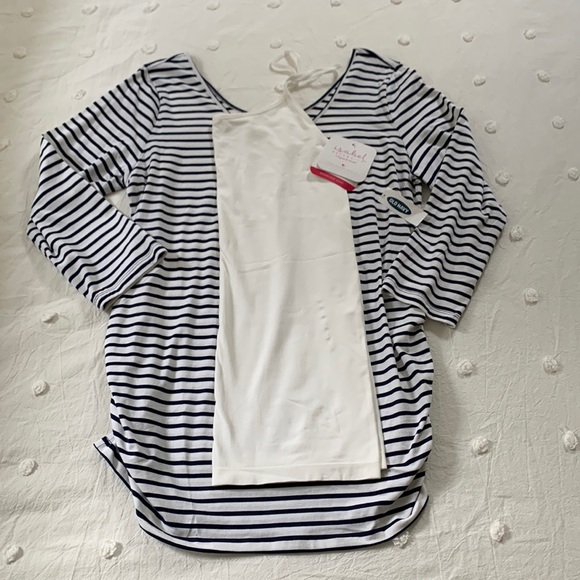 NWT Isabel Maternity Cami + Old Navy Striped 3/4 Sleeve Maternity Top - Picture 1 of 17